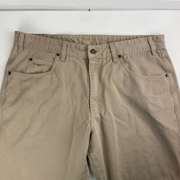 RM Williams Pants Mens 38x29 Tan Khaki Regular Straight Chino Linesman Australia - Picture 6 of 15
